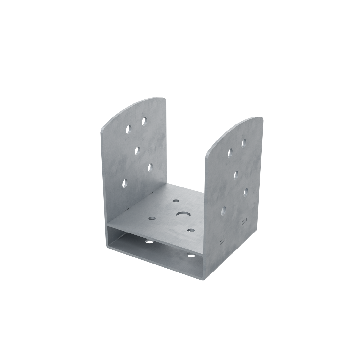 Support en U en inox pour fixation de lambourdes en extérieur