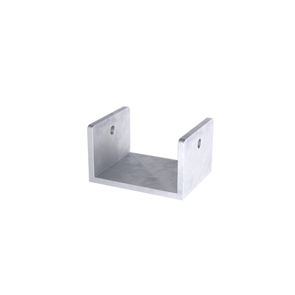 Capuchon lambourde alu pour fixation structural, vue détourée sur fond neutre