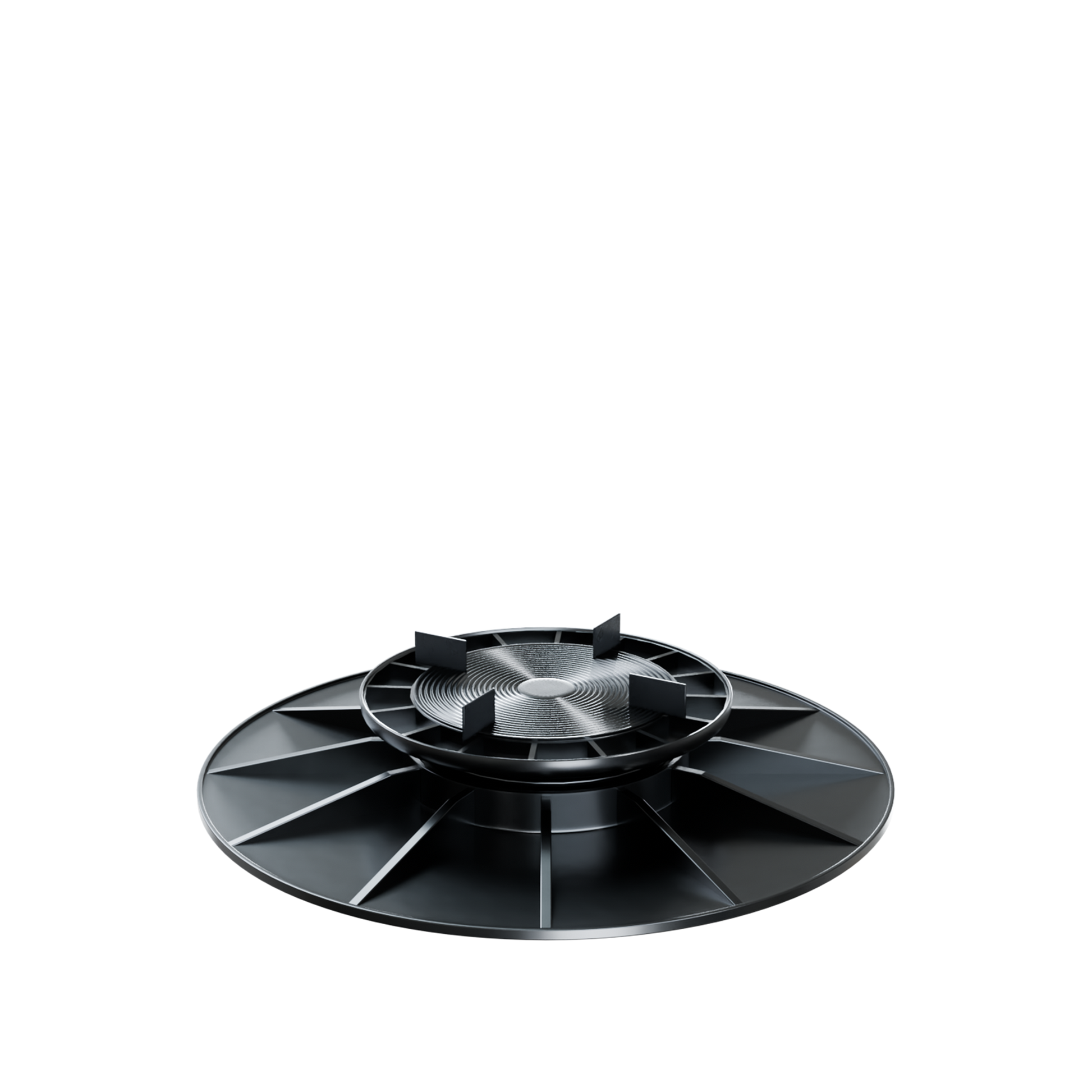 Plot réglable polypropylène Nivo pour dalles, hauteur 25-40 mm, design rond