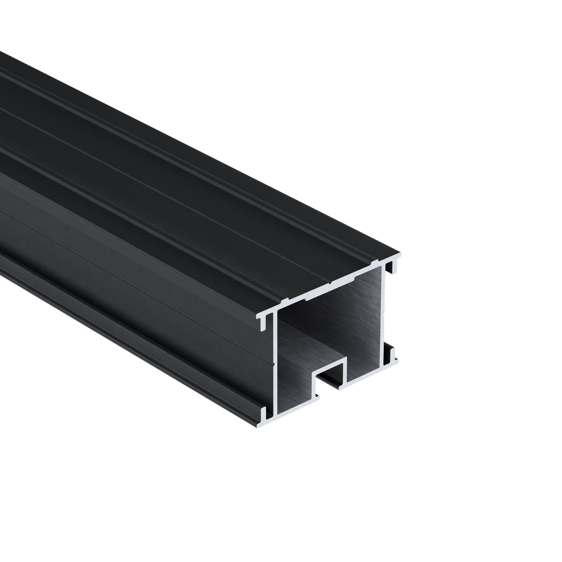 Lambourde aluminium 40x60 mm, gamme Structural, vue détaillée sur fond neutre
